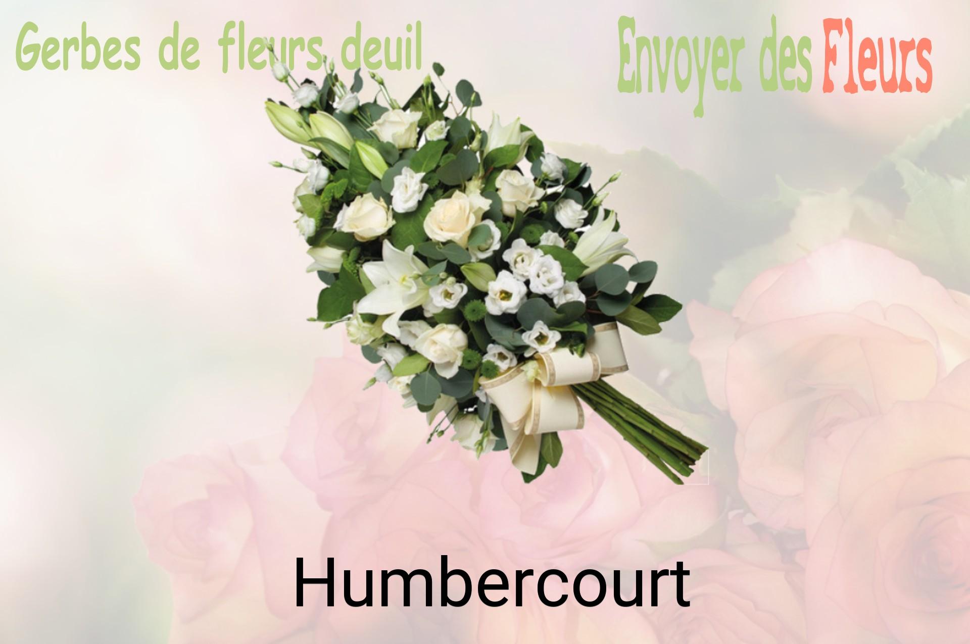 Gerbe de fleurs de deuil livrée à Humbercourt
